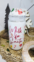Snow Globe Tumbler "Milk for Santa"
