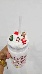 Snow Globe Tumbler "Milk for Santa"