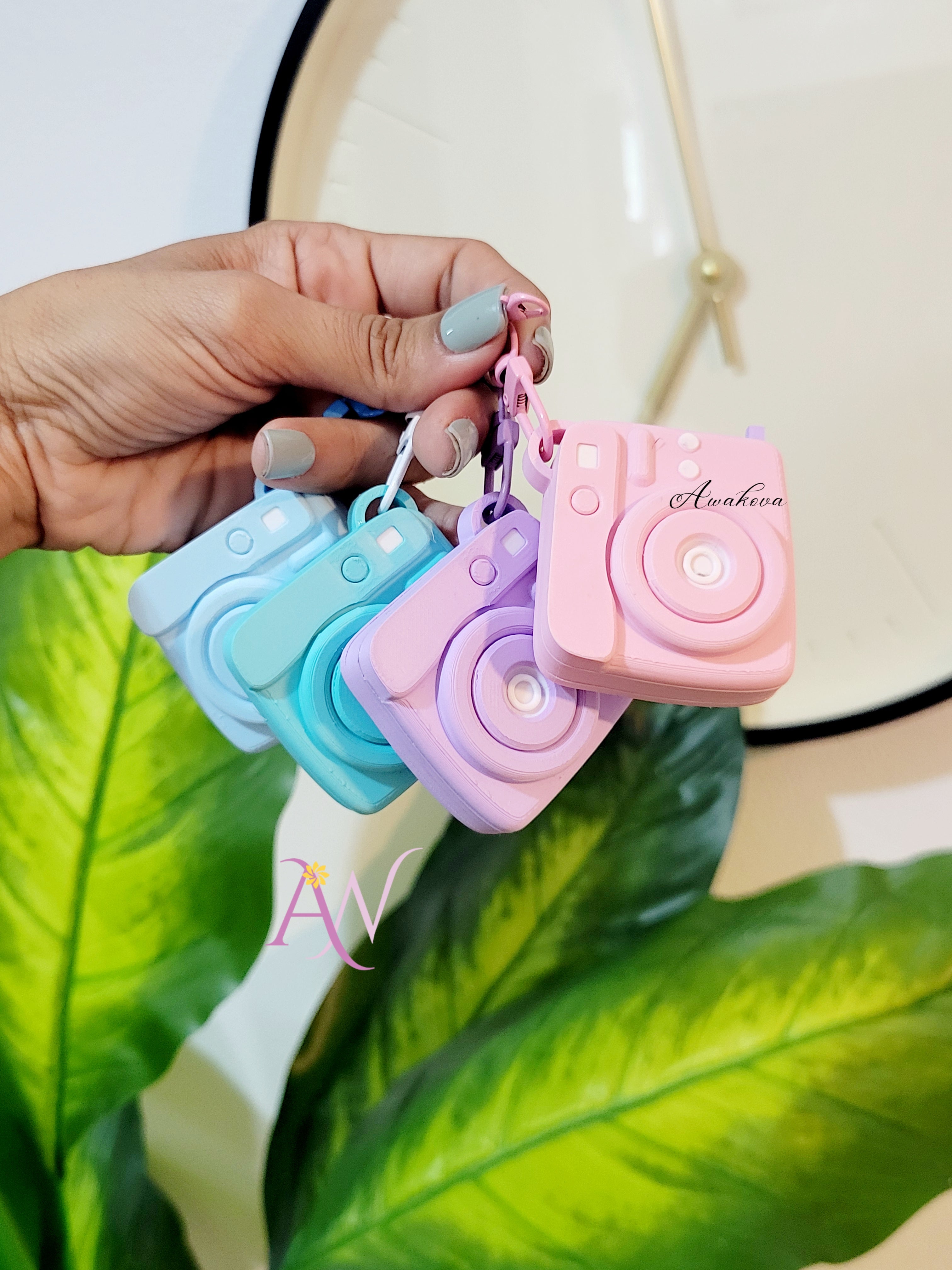 Gender Reveal Camera Keychain