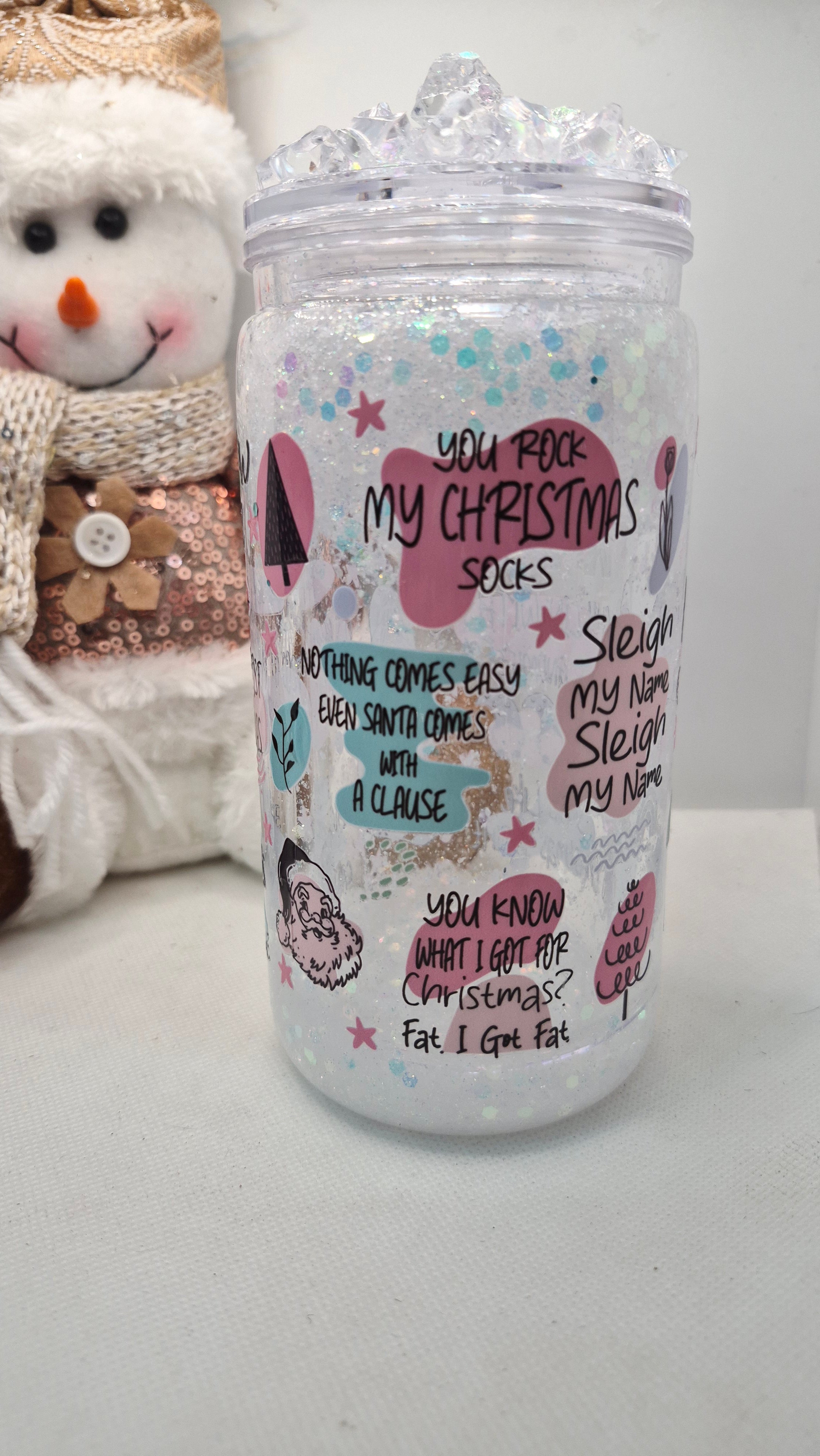 Snow Globe Tumbler " Let it Snow"