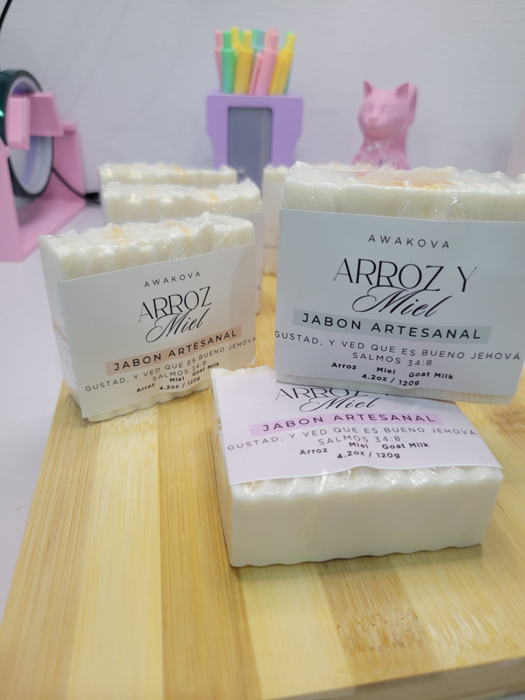 Jabón Artesanal de Arroz y Miel 🍚🍯