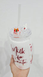 Snow Globe Tumbler "Milk for Santa"