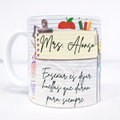Taza Personalizada para Maestra – “Enseñar es dejar huellas”
