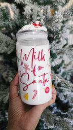 Snow Globe Tumbler "Milk for Santa"