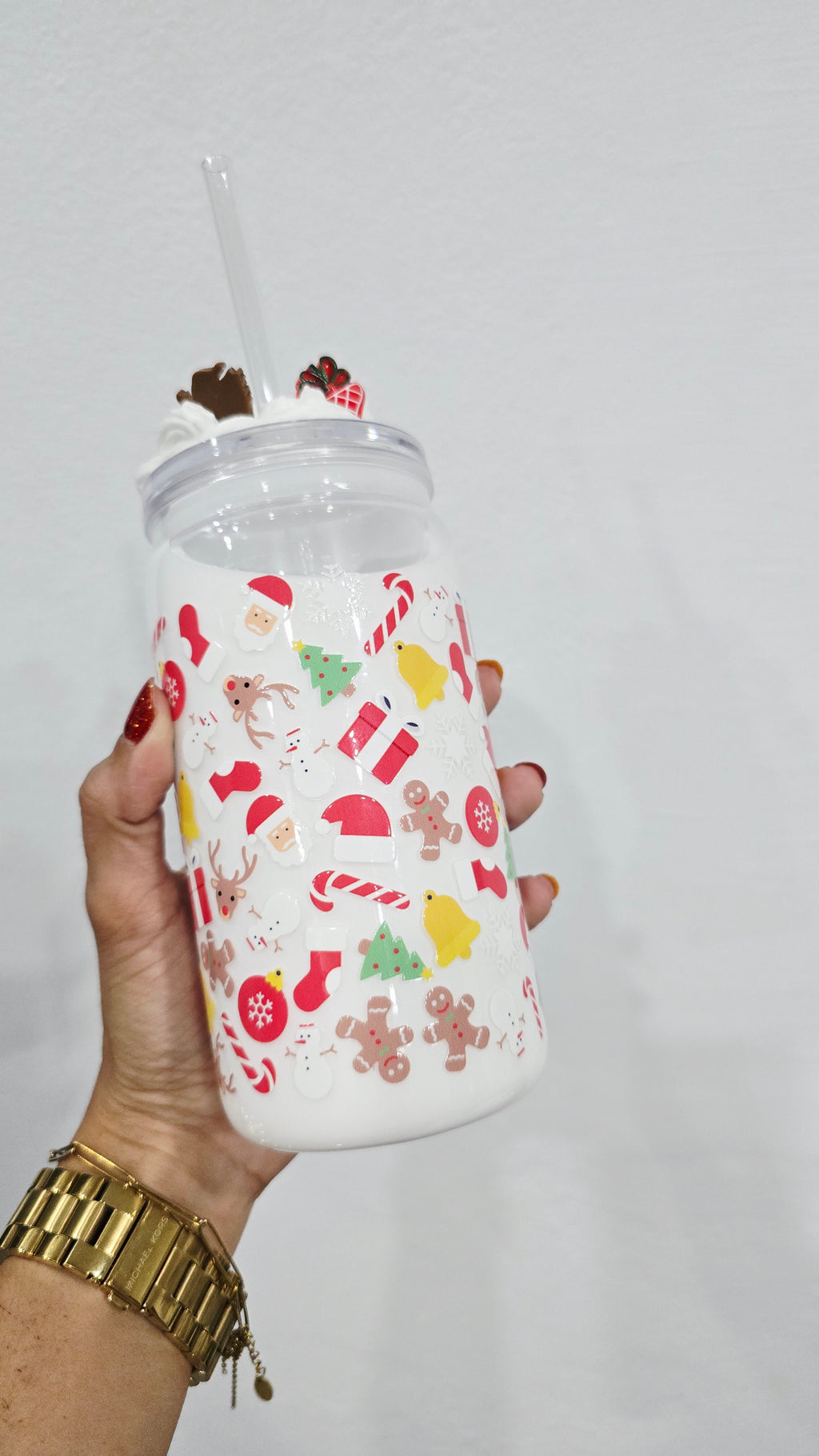 Snow Globe Tumbler "Milk for Santa"