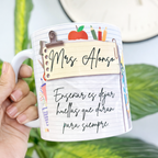 Taza Personalizada para Maestra – “Enseñar es dejar huellas”
